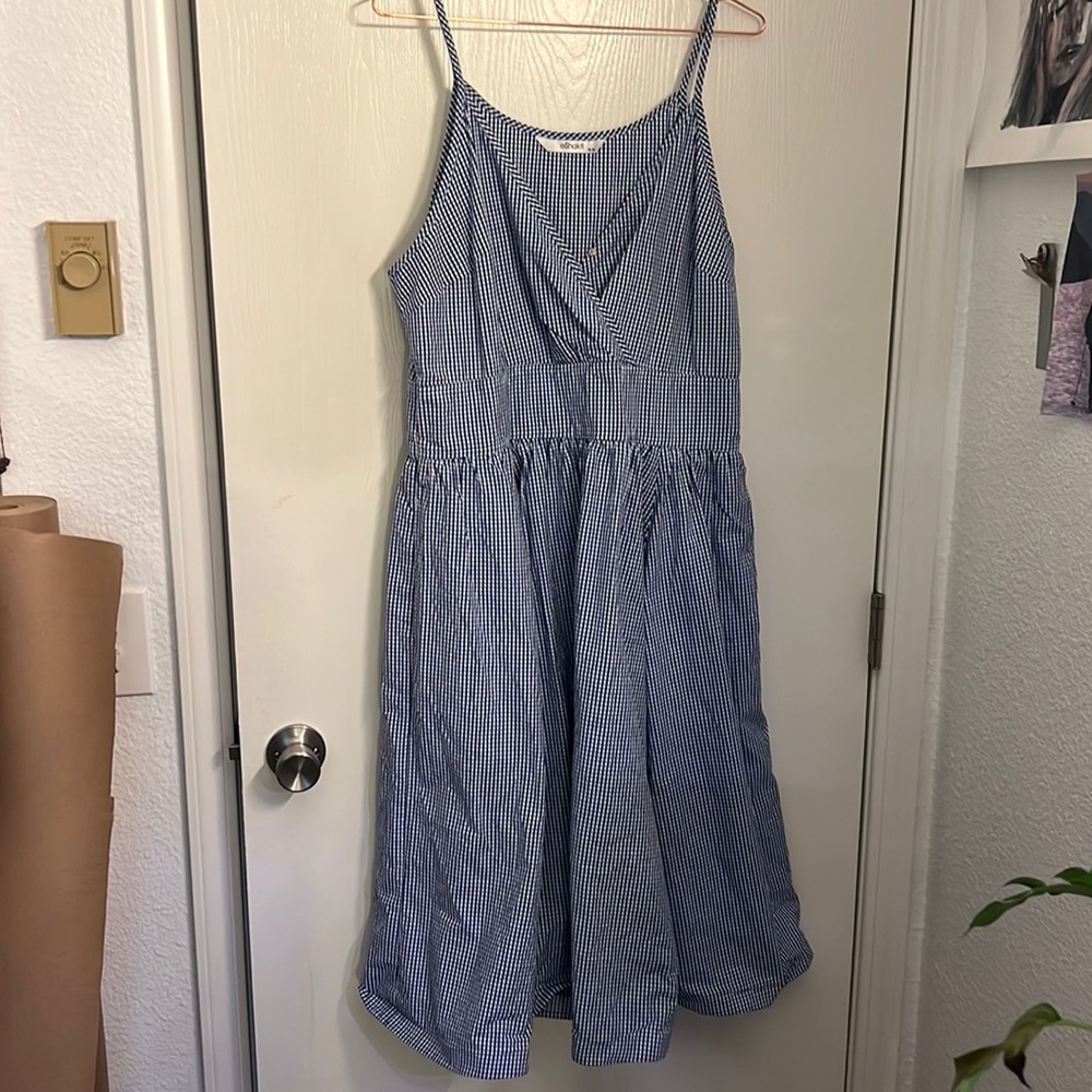 EShakti gingham blue dress with pockets - XL/16